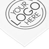 Voeg uw Logo Business Modern Minimalist toe - Wit Korte Tafelloper (Hoek)