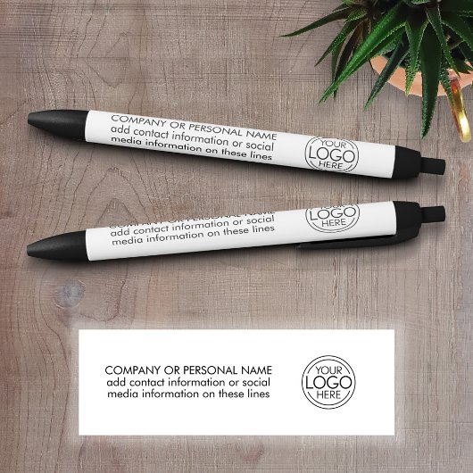 Voeg uw Logo Business Modern Minimalist toe Zwarte Inkt Pen