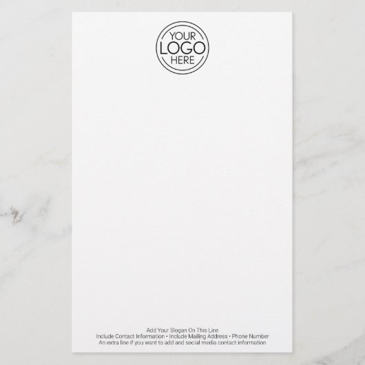 Voeg uw Logo Business Modern Stationery toe (Voorkant)