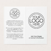 Voeg uw Logo Business Product Table advertentie to Kaart (Binnenkant ongevouwen)