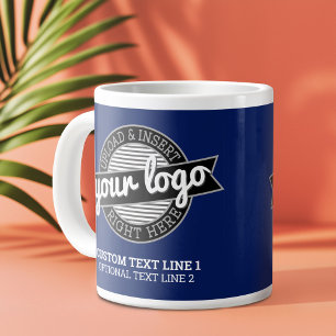 Voeg uw Logo Business Professional Modern Minimal  Grote Koffiekop