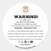 Voeg uw Logo Candle Warning Label sjabloon toe (Voorkant)