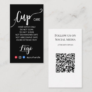VOEG UW LOGO CARE CARDS vinyl business TOE Visitekaartje