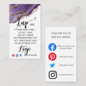 VOEG UW LOGO CARE CARDS vinyl business TOE Visitekaartje (Voorkant / Achterkant)