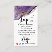 VOEG UW LOGO CARE CARDS vinyl business TOE Visitekaartje (Voorkant)