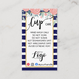 VOEG UW LOGO CARE CARDS vinyl business TOE Visitekaartje