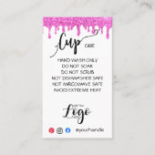 VOEG UW LOGO CARE CARDS vinyl business TOE Visitekaartje (Voorkant)