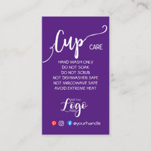VOEG UW LOGO CARE CARDS vinyl business TOE Visitekaartje