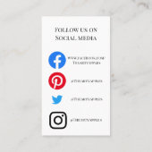 VOEG UW LOGO CARE CARDS vinyl business TOE Visitekaartje (Achterkant)