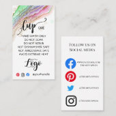 VOEG UW LOGO CARE CARDS vinyl business TOE Visitekaartje (Voorkant / Achterkant)