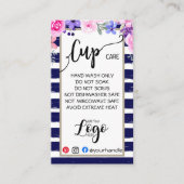VOEG UW LOGO CARE CARDS vinyl business TOE Visitekaartje (Voorkant)