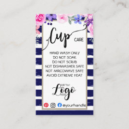 VOEG UW LOGO CARE CARDS vinyl business TOE Visitekaartje