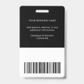 Voeg uw Logo Clean zwart-wit typografie toe Badge (Achterkant)