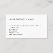 Voeg uw Logo Clean zwart-wit typografie toe Visitekaartje (Achterkant)