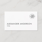 Voeg uw Logo Clean zwart-wit typografie toe Visitekaartje (Voorkant)