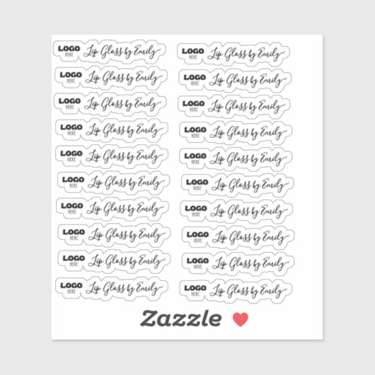 Voeg uw logo Clear Lip Gloss Tube Label toe (Vel)