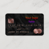 Voeg uw Logo Credit Kaart Black Silk Style toe Visitekaartje (Voorkant)