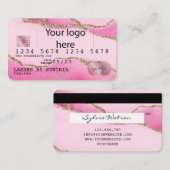 Voeg uw Logo credit Kaart stijl gouden make-up Visitekaartje (Voorkant / Achterkant)