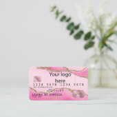 Voeg uw Logo credit Kaart stijl gouden make-up Visitekaartje (Staand voorkant)