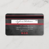 Voeg uw Logo Credit Kaart Stijlvol rood en zwart t Visitekaartje (Achterkant)