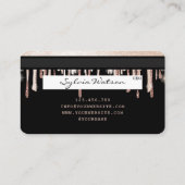Voeg uw logo Credit Kaart Styled Dripping Gold toe Visitekaartje (Achterkant)