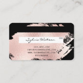 Voeg uw Logo Credit Kaart Styled Roos Gold Splash Visitekaartje (Achterkant)