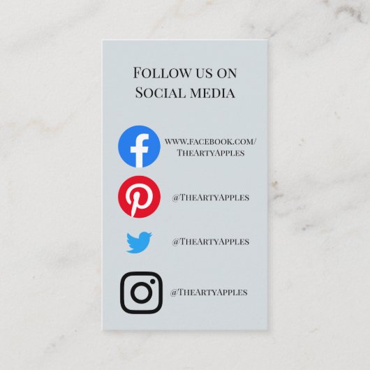 Voeg uw Logo Cup Care Kaarten, aangepaste vinyl be Visitekaartje (Achterkant)