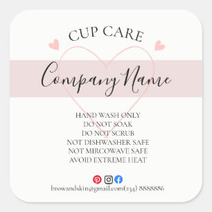 VOEG UW LOGO cup VERZORGING STICKERS vinyl bedrij