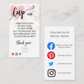 VOEG UW LOGO CUP-ZORGKAARTEN TOE VISITEKAARTJE (Voorkant / Achterkant)