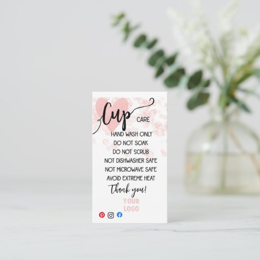 VOEG UW LOGO CUP-ZORGKAARTEN TOE VISITEKAARTJE (Staand voorkant)