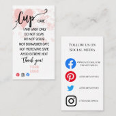 VOEG UW LOGO CUP-ZORGKAARTEN TOE VISITEKAARTJE (Voorkant / Achterkant)