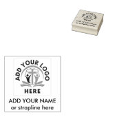 VOEG UW LOGO Custom Company Church TOE Rubberstempel (Gestempeld)