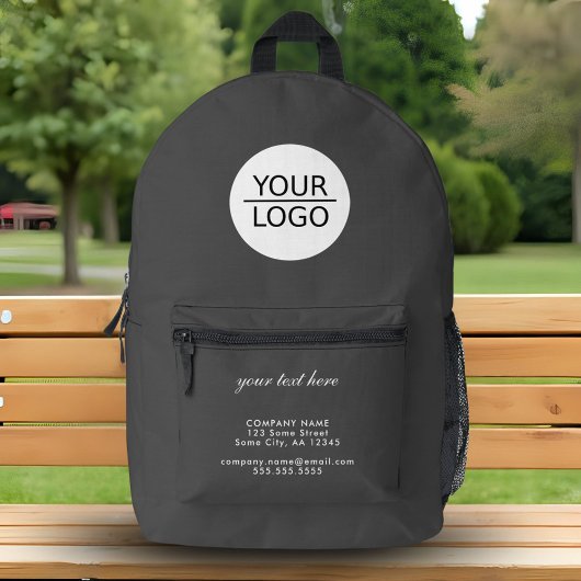 Voeg uw Logo Custom Text Grey Company toe Bedrukte Rugzak