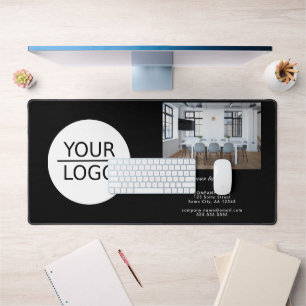 Voeg uw Logo Custom Text Photo Company toe Bureaumat