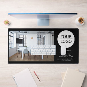 Voeg uw Logo Custom Text Photo Company toe Bureaumat