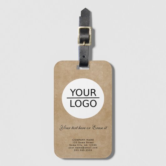 Voeg uw Logo de Bevordering van het Bedrijf Rustig Bagagelabel (Voorkant (verticaal))