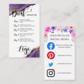 VOEG UW LOGO decal application CARE CARDS vinyl TO Visitekaartje (Voorkant / Achterkant)