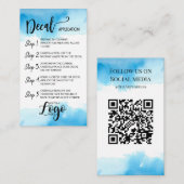 VOEG UW LOGO decal application CARE CARDS vinyl TO Visitekaartje (Voorkant / Achterkant)