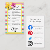 VOEG UW LOGO decal application CARE CARDS vinyl TO Visitekaartje (Voorkant / Achterkant)