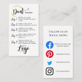 VOEG UW LOGO decal application CARE CARDS vinyl TO Visitekaartje (Voorkant / Achterkant)