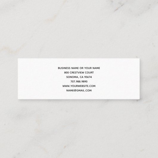 Voeg uw Logo die een DisplayCard verdient toe Mini Visitekaartje (Achterkant)