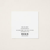 Voeg uw Logo die een DisplayCard verdient toe Vierkante Visitekaartjes (Achterkant)