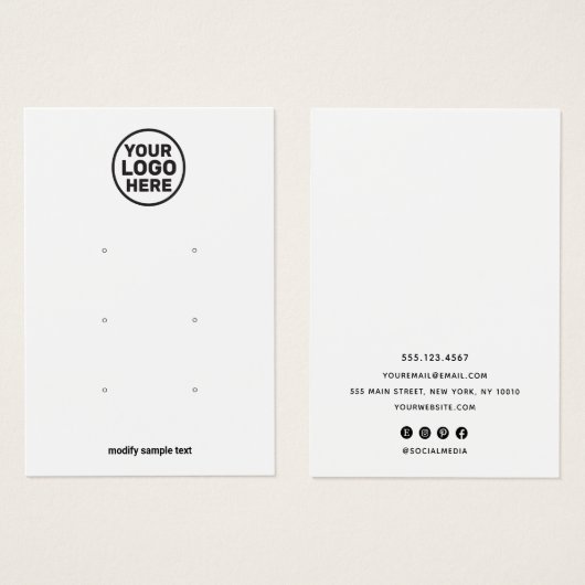 Voeg uw Logo drie-handheld Display Kaart toe (Voorkant /achterkant)