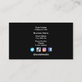 Voeg uw Logo eenvoudig zwart toe Visitekaartje (Achterkant)