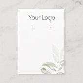 Voeg uw Logo eenvoudige groen-oormerk Display Kaar Visitekaartje (Voorkant)