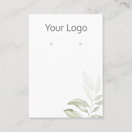 Voeg uw Logo eenvoudige groen-oormerk Display Kaar Visitekaartje