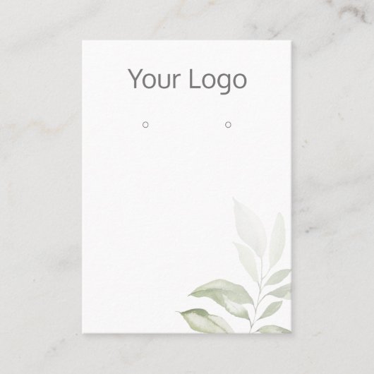 Voeg uw Logo eenvoudige groen-oormerk Display Kaar Visitekaartje (Voorkant)