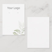 Voeg uw Logo eenvoudige groen-oormerk Display Kaar Visitekaartje (Voorkant / Achterkant)