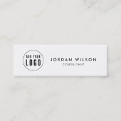 Voeg uw Logo eenvoudige, minimale bewerkbare kleur Mini Visitekaartje (Voorkant)