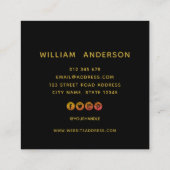 Voeg uw Logo eenvoudige, minimale bewerkbare kleur Vierkante Visitekaartje (Achterkant)